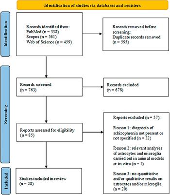 The role of glial cells in mental illness: a systematic review on astroglia and microglia as potential players in schizophrenia and its cognitive and emotional aspects
